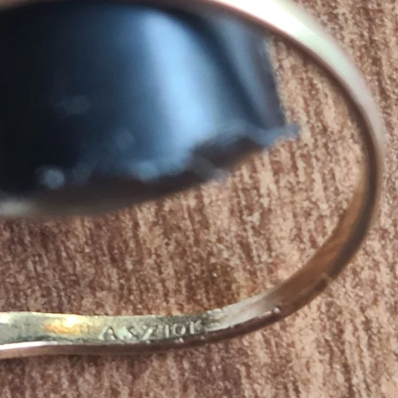 Golden Ring With Rubies 10K - Picture 9 of 10